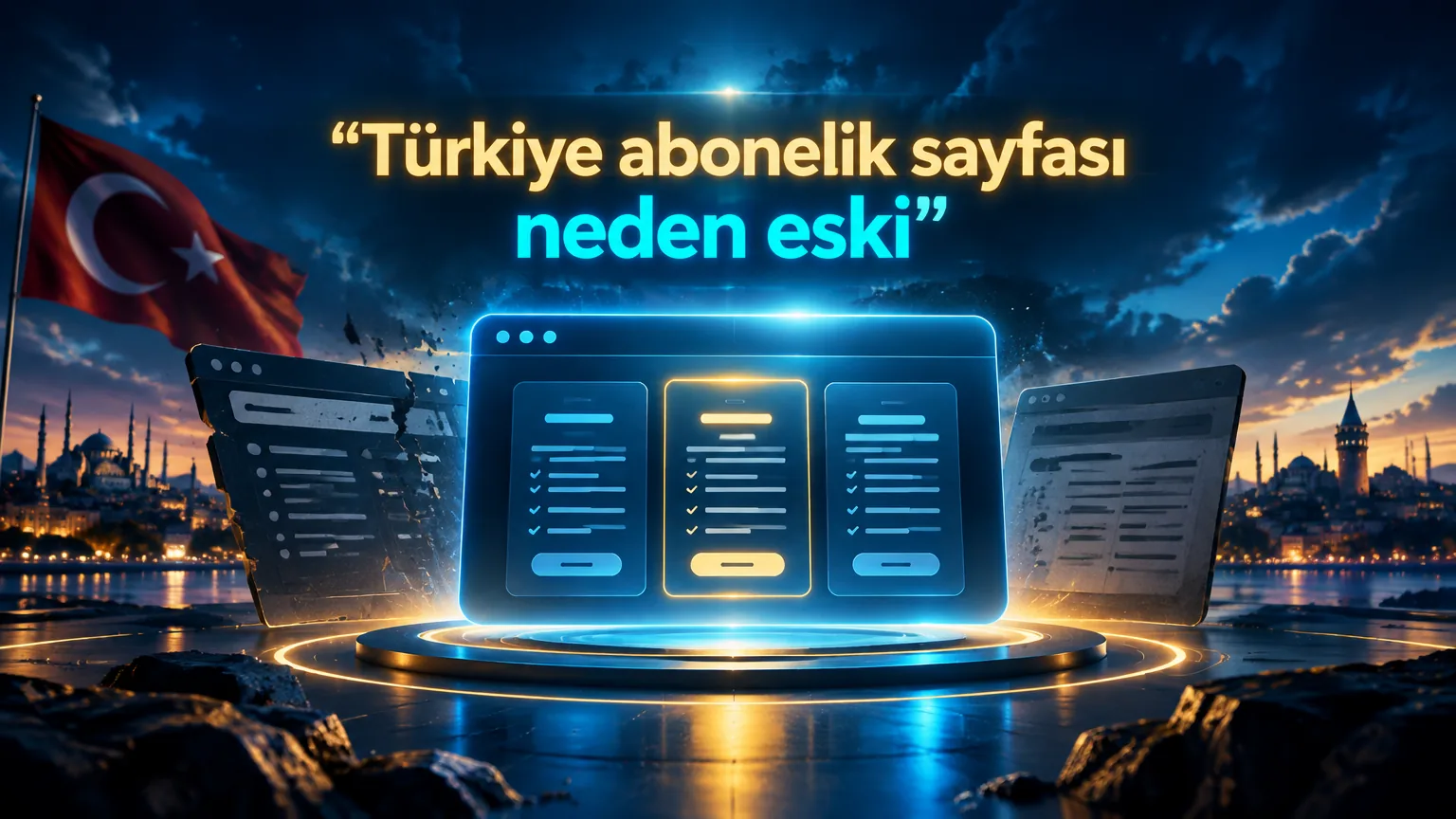 Türkiye abonelik sayfası neden eski görünüyor olabilir?
